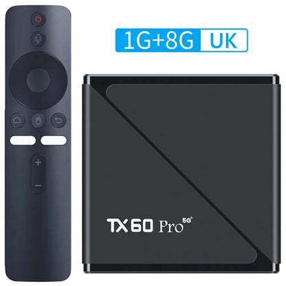 Smart TV Box TX60 PRO Android 24 TV Box 14K 2.4G 5G Dual WiFi 6 Set-top Box Video Media Player Home Smart Set Top Box