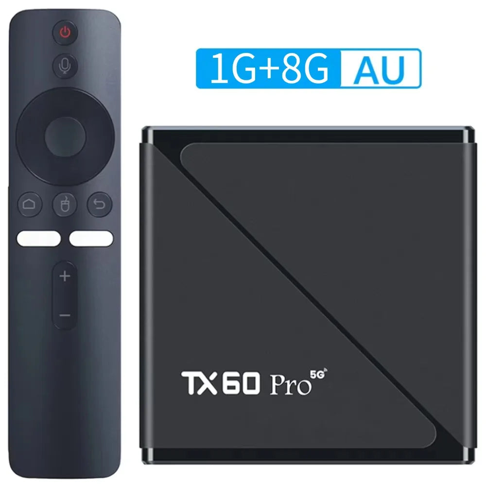 Smart TV Box TX60 PRO Android 24 TV Box 14K 2.4G 5G Dual WiFi 6 Set-top Box Video Media Player Home Smart Set Top Box