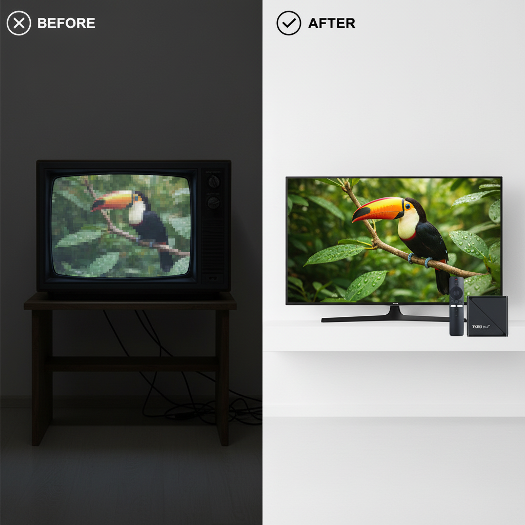 Smart TV Box TX60 PRO Android 24 TV Box 14K 2.4G 5G Dual WiFi 6 Set-top Box Video Media Player Home Smart Set Top Box